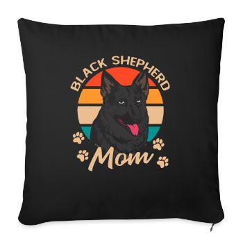Black German Shepherd Mom Mother's Day - Sofa pillowcase 17,3'' x 17,3'' (45 x 45 cm) - black - Front