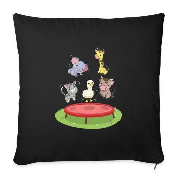 Trampolining Gymnastics Gymnasts Fitness Exercise - Sofa pillowcase 17,3'' x 17,3'' (45 x 45 cm) - black - Front