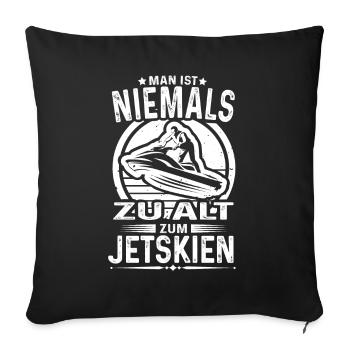 Jetski Wassersport Jetboot Jet Ski Retro Vintage - Sofakissenbezug 45 x 45 cm - Schwarz - Vorne
