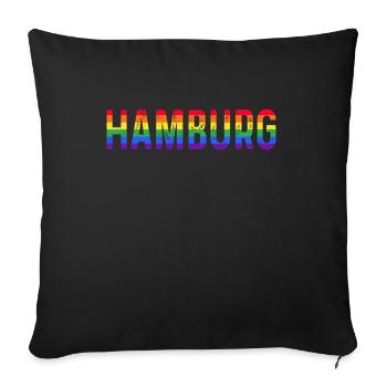 Equality Hamburg Gay Pride LGBT Ally CSD - Sofakissenbezug 45 x 45 cm - Schwarz - Vorne