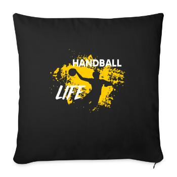 Handball Handball Player - Sofa pillowcase 17,3'' x 17,3'' (45 x 45 cm) - black - Front