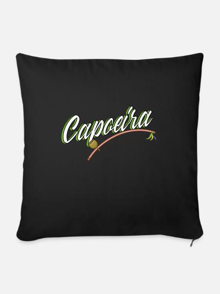 Tanzkampf Capoeira Tänzer Kämpfer Brasilianisch - Sofakissenbezug 45 x 45 cm - Schwarz