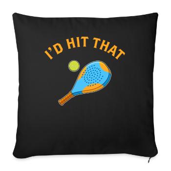 I’d Hit That Paddleball Player Padel produit - Housse de coussin décorative 45 x 45 cm - noir - Devant