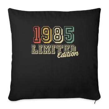 37th birthday 37 years gift born in 1985 - Sofa pillowcase 17,3'' x 17,3'' (45 x 45 cm) - black - Front