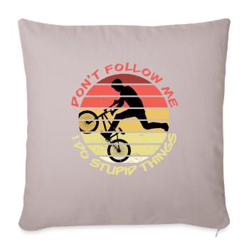 Don’t Follow Me BMX Vélo Cycliste VTT Cadeau - Housse de coussin décorative 45 x 45 cm - taupe clair - Devant