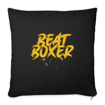 Beatboxer Microphone DJ Rap Hiphop Beatboxing Gift - Sofa pillowcase 17,3'' x 17,3'' (45 x 45 cm) - black - Front