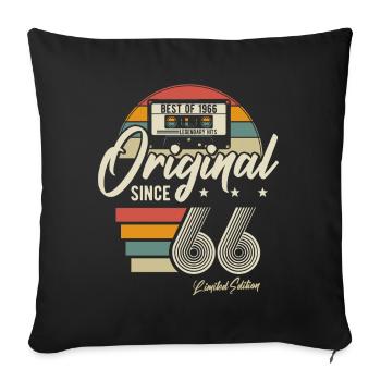 Original Vintage 1966 Vintage Birthday Gift - Sofa pillowcase 17,3'' x 17,3'' (45 x 45 cm) - black - Front