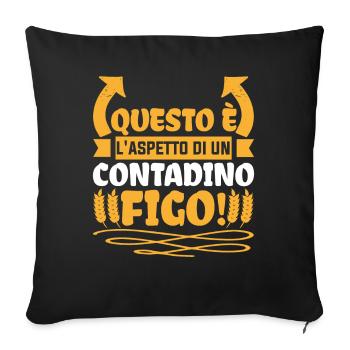 Contadino figo regalo divertente contadini e - Sofakissenbezug 45 x 45 cm - Schwarz - Vorne