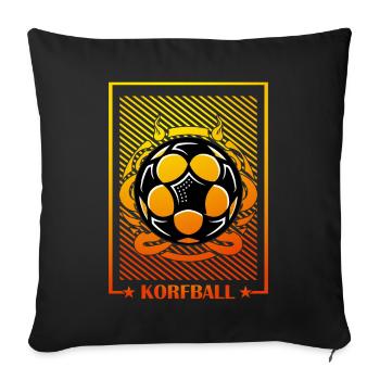 Korfball Retro Gift - Sofa pillowcase 17,3'' x 17,3'' (45 x 45 cm) - black - Front
