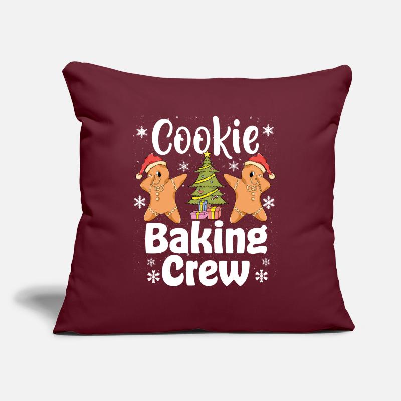 Équipe de cuisson de biscuits de Noël Housse de coussin décorative 45 x 45 cm