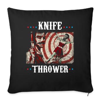 Circus, Circus Staff, Artist, Artistic - Sofa pillowcase 17,3'' x 17,3'' (45 x 45 cm) - black - Front