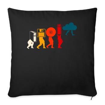 Cloud Programmer Evolution. - Sofakissenbezug 45 x 45 cm - Schwarz - Vorne