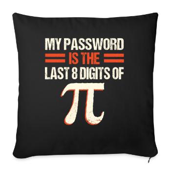 PI Math , Mathématiques, 3.145 - Housse de coussin décorative 45 x 45 cm - noir - Devant
