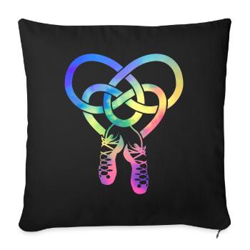 Irish tap dance - Sofa pillowcase 17,3'' x 17,3'' (45 x 45 cm) - black - Front