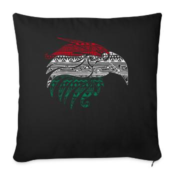 Mexican Eagle Aztec style, - Sofa pillowcase 17,3'' x 17,3'' (45 x 45 cm) - black - Front
