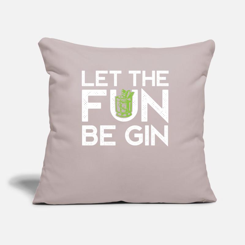 Gin drinker, let the fun be gin Sofa pillowcase 17,3'' x 17,3'' (45 x 45 cm)