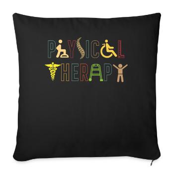 Physiothérapie - Housse de coussin décorative 45 x 45 cm - noir - Devant
