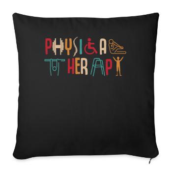 Physiothérapie - Housse de coussin décorative 45 x 45 cm - noir - Devant