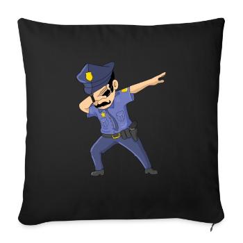 Dabbing Future Policeman Dab Dance Dabbing Cop - Sofa pillowcase 17,3'' x 17,3'' (45 x 45 cm) - black - Front