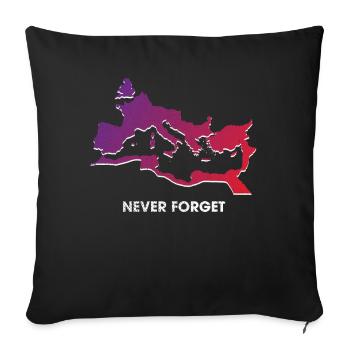 Empire romain, Romains anciens, César - Housse de coussin décorative 45 x 45 cm - noir - Devant