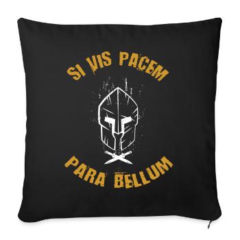 SI VIS Pacem Para Bellum - Housse de coussin décorative 45 x 45 cm - noir - Devant