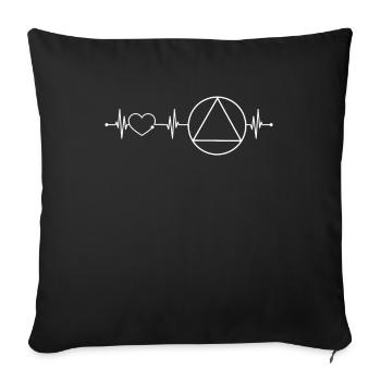 Sobriety Hope Recovery Alcoholics - Sofa pillowcase 17,3'' x 17,3'' (45 x 45 cm) - black - Front