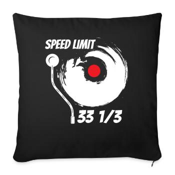 Vinyl Draws Audiophile Music - Sofa pillowcase 17,3'' x 17,3'' (45 x 45 cm) - black - Front