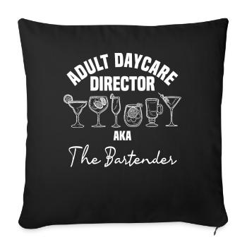 BARMAN BARMAN BARMAN, BARKEHR - Housse de coussin décorative 45 x 45 cm - noir - Devant