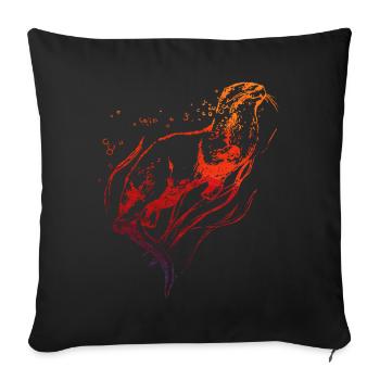 Otter - Sofa pillowcase 17,3'' x 17,3'' (45 x 45 cm) - black - Front