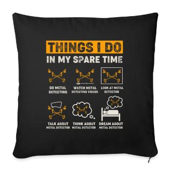 Sondeln Sondler - Housse de coussin décorative 45 x 45 cm - noir - Devant