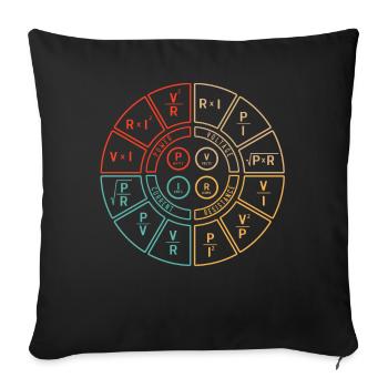 Ohms Loi, Ohm, Physique, Puissance, Watts - Housse de coussin décorative 45 x 45 cm - noir - Devant