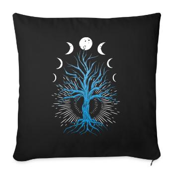 Moon Phases Witchcraft-Witch Tree Of Life - Sofa pillowcase 17,3'' x 17,3'' (45 x 45 cm) - black - Front
