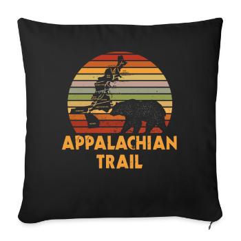 Thru Wanderer, Appalachian Trail - US Trail - Sofakissenbezug 45 x 45 cm - Schwarz - Vorne