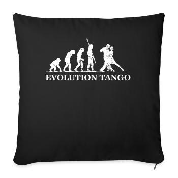 Evolution Von Tango, Tango Tänzerin - Sofakissenbezug 45 x 45 cm - Schwarz - Vorne