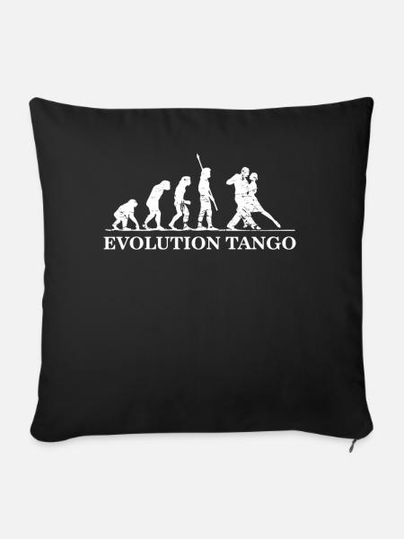 Evolution Von Tango, Tango Tänzerin - Sofakissenbezug 45 x 45 cm - Schwarz