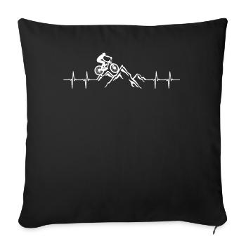 VTT, VTT, VTT - Housse de coussin décorative 45 x 45 cm - noir - Devant