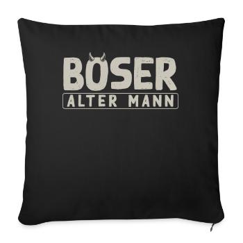 Evil old man, - Sofa pillowcase 17,3'' x 17,3'' (45 x 45 cm) - black - Front