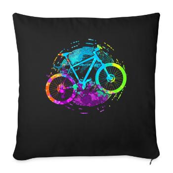 Bicycle MTB - Sofa pillowcase 17,3'' x 17,3'' (45 x 45 cm) - black - Front