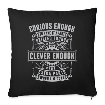 Car Truck Mechanic - Mechanic - Sofa pillowcase 17,3'' x 17,3'' (45 x 45 cm) - black - Front