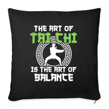 Tai Chi Martial Arts - Sofa pillowcase 17,3'' x 17,3'' (45 x 45 cm) - black - Front
