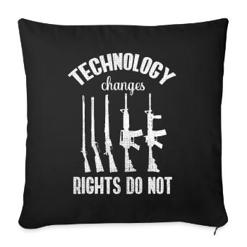 Amateurs d’armes à munitions, propriétaires d’armes à feu - Housse de coussin décorative 45 x 45 cm - noir - Devant