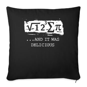 Eat some cake and it was delicious - Sofa pillowcase 17,3'' x 17,3'' (45 x 45 cm) - black - Front