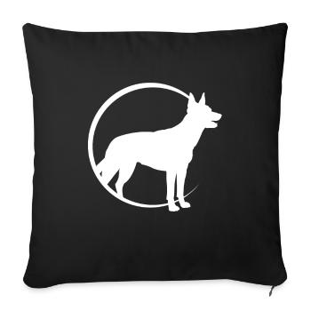 Kelpie australien - Housse de coussin décorative 45 x 45 cm - noir - Devant
