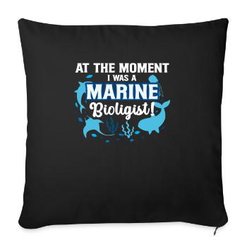 Marine biologist - Sofa pillowcase 17,3'' x 17,3'' (45 x 45 cm) - black - Front