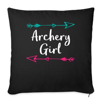 Tir à l’arc, Archer, Arcs, Arcs - Housse de coussin décorative 45 x 45 cm - noir - Devant