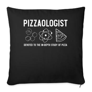 Ventilateur à pizza, pizza, pizzas - Housse de coussin décorative 45 x 45 cm - noir - Devant