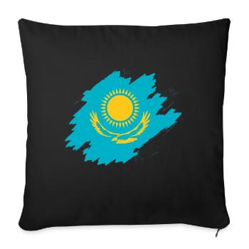 Kasachstan Flagge - Sofakissenbezug 45 x 45 cm - Schwarz - Vorne