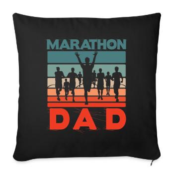 Marathon Dad - Sofa pillowcase 17,3'' x 17,3'' (45 x 45 cm) - black - Front