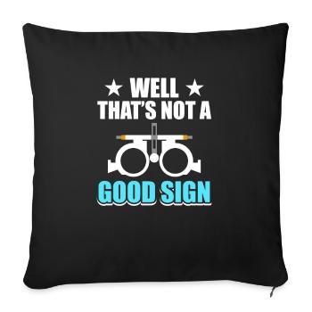 Optician - Sofa pillowcase 17,3'' x 17,3'' (45 x 45 cm) - black - Front
