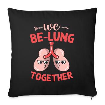 Respiratory therapists - Sofa pillowcase 17,3'' x 17,3'' (45 x 45 cm) - black - Front
